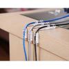 60PCS Transparent Cable Clips, Strong Self Adhesive Cable Tidy Wire Holder, Durable Mount-Round Plastic Cord Management Organiser Clamps for Home and