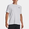 Under Armour Solid Color Round Neck Pullover Breathable Printed Short Sleeve T-Shirt Men Tops White 1370951-100