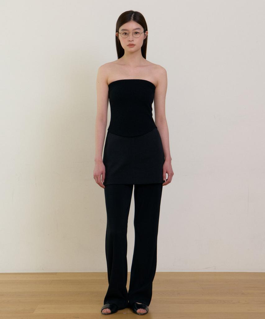 38COMEONCOMMON Rib Tube Top (Black)