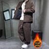 Men's Winter Chinese Style Corduroy Cotton Tang Suit - Thick, Warm Jacket Set