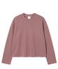 Noming Loose Fit Cropped Pigment Long Sleeve - Burgundy