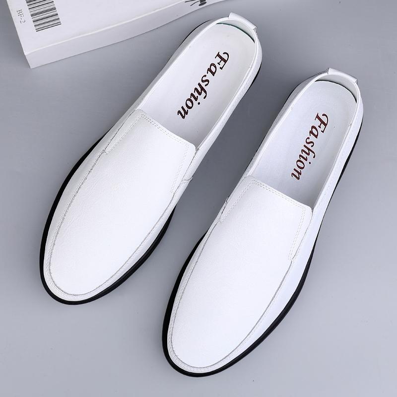 Fashion Genuine Leather Loafers Soft Casual Mens  Moccasins Breathable Male Slip On Flats Versatile Lazy Driving Footwear Business Shoes