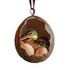 Christmas Ornament Acrylic Animal Egg Tree Pendant 2D Chicken Duck Turtle Eggshell Farm Decorations Holiday Gift for Family Friends