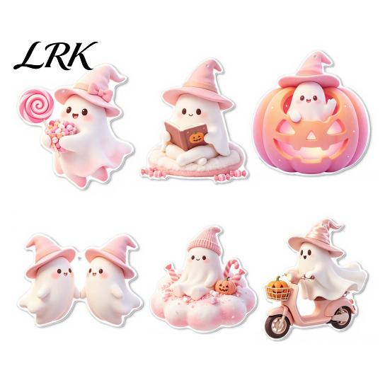 Cute Ghost Witch Bat Pendants Halloween Hanging with Ghost/Bat/Witch Designs, Acrylic Decorative Ornaments Lanyards, Themed Party Favors Lightweight
