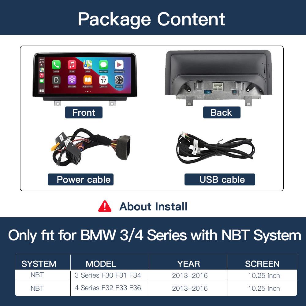 BMW 1-5 Series Wireless Carplay & Android Auto Multimedia Touchscreen