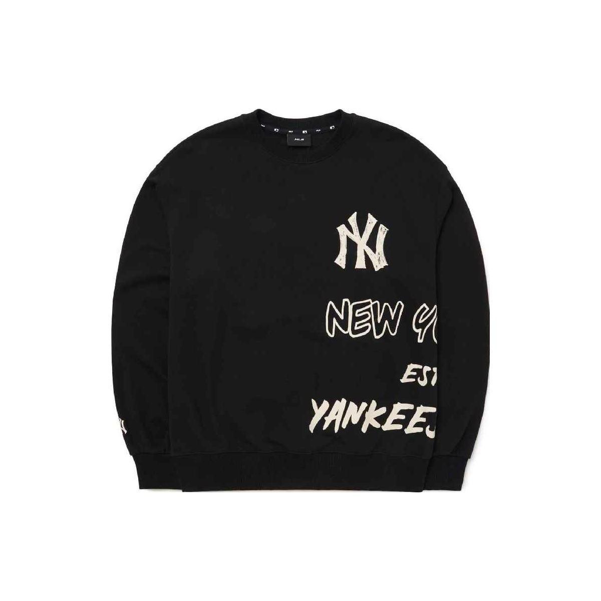 Толстовки MLB Унисекс Черные С Круглым Вырезом Умеренно Обычные 3AMTZ0224-50BKS XS
