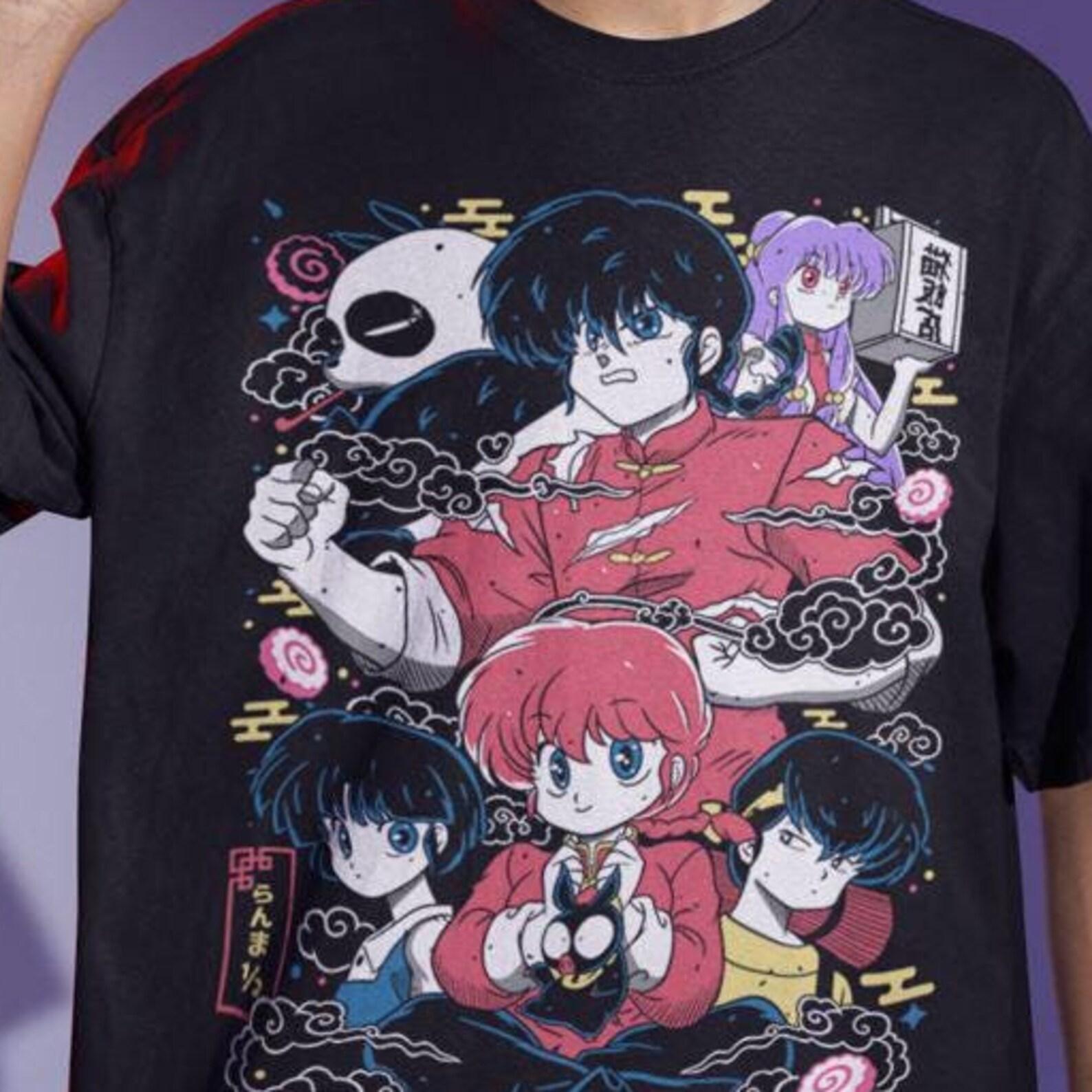 Unisex Ranma Saotome Anime T shirt, Genma Panda Manga Shirt S