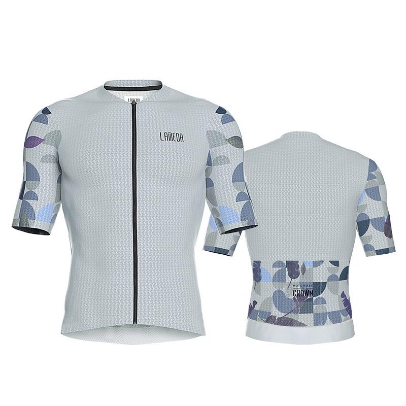 Lampaida Men's Quick-Dry Cycling Jersey - Summer Short Sleeve, Breathable Sportswear