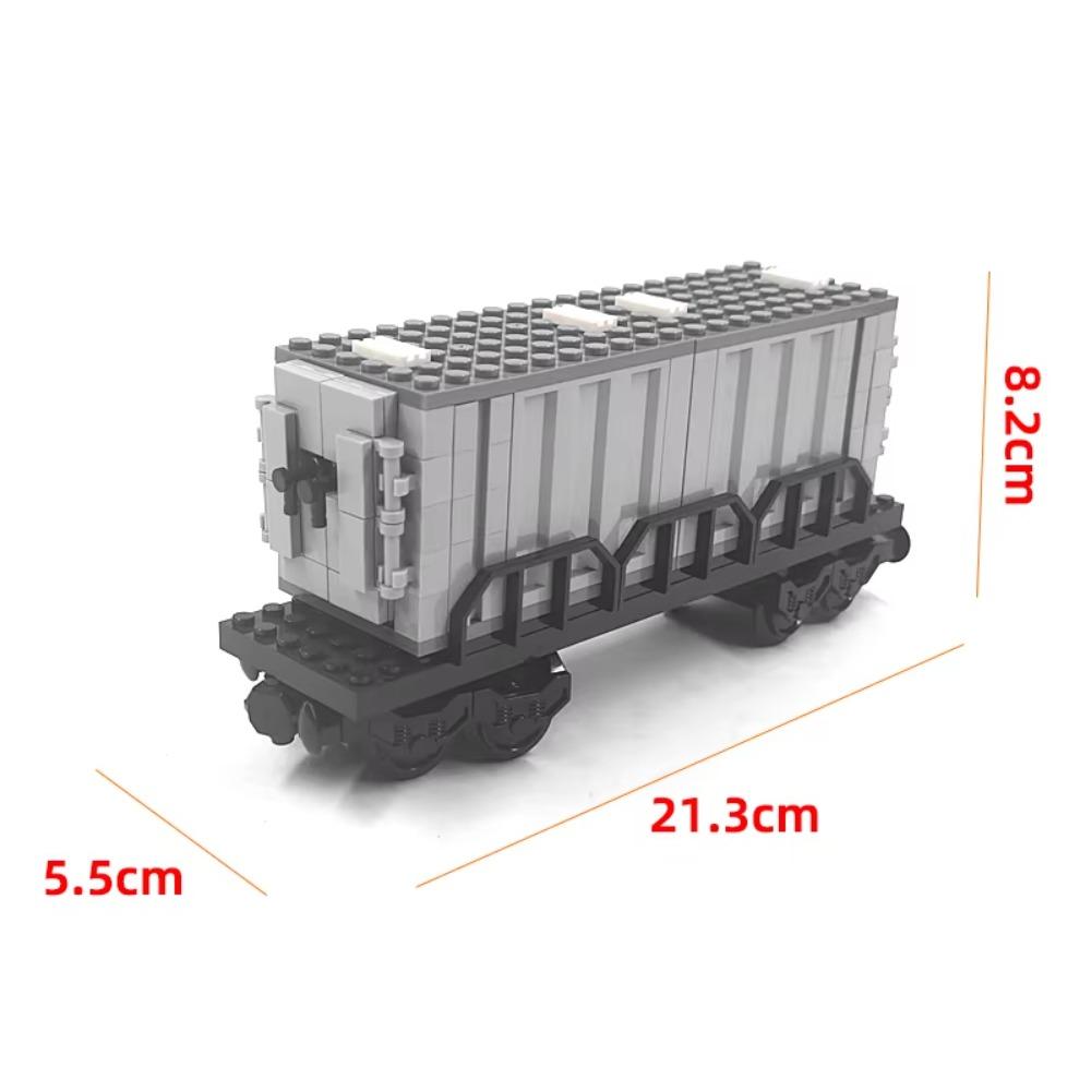 MOC Train Carriage Model, Rail Transport Vehicle, Coal Transport Vehicle, Rail Lift Pole Indicator Light, Train Accessories