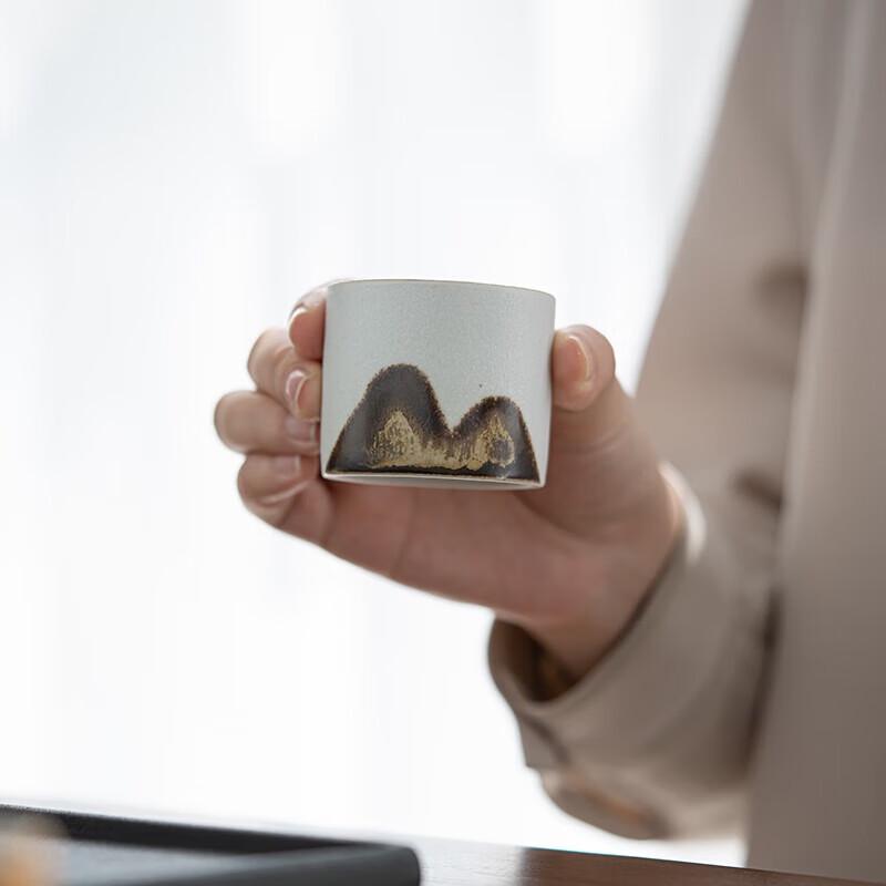 Hand-Painted Ceramic Kung Fu Teacup Gift Set