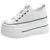 Small inner height-increasing women's shoes 8cm versatile and breathable 2025 summer new high-soled thick-soled ins muffin baseplate shoes