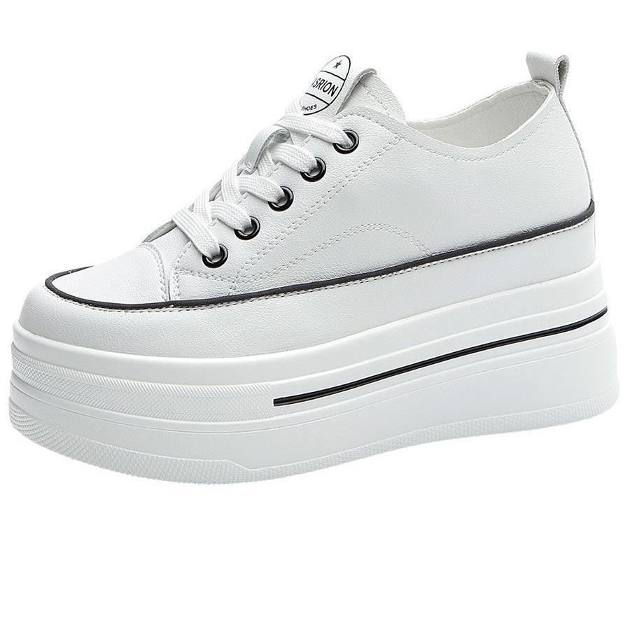 Small inner height-increasing women's shoes 8cm versatile and breathable 2025 summer new high-soled thick-soled ins muffin baseplate shoes