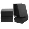 Black Wrapping Box Gift Box Rectangular Shape Elegant Design For Christmas And Valentine's Day 4Pcs
