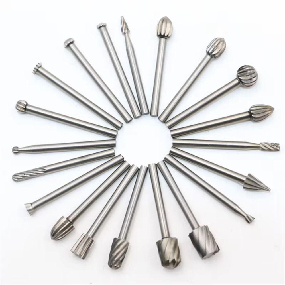 20Pcs 40mm Length Rotary Burrs Set High-Speed Steel Grinding Tool Set DIY Projects