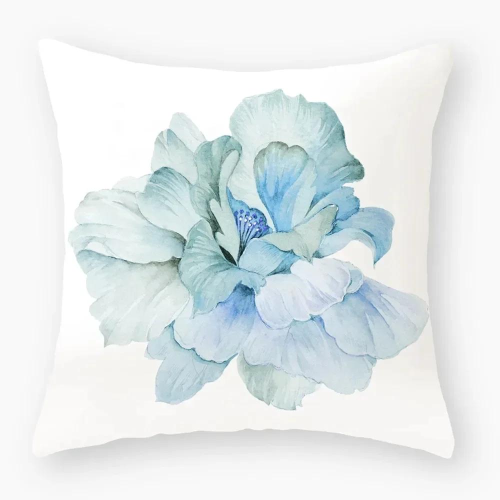 Fashionable and Simple Cute Flower Owl Print Square Decoration Home Cartoon Pillow Case Pillow Luxury Cushion Cover