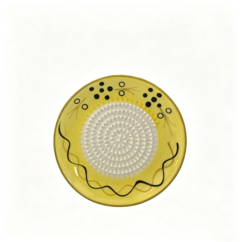 Easy Clean Ceramic Ginger Grater Round Plate Fruit Grinding Tool Tomato Grinder Dish  Fruit Puree