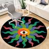 1pc Psychedelic Eye Chair Carpet for Office, Round Non Slip Durable Large Size Office Carpet, Suitable for Office