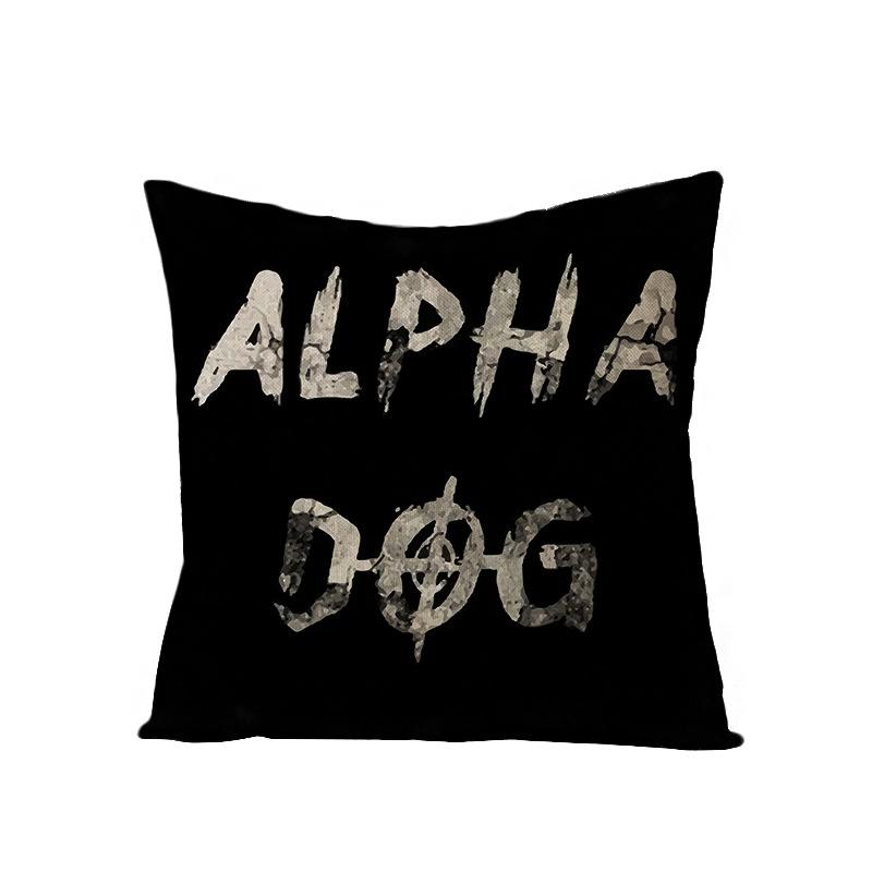 Home Furnishings Nordic Polyester Cushion Cover Black Letter Digital Print Cushion Cover Cushion Cover