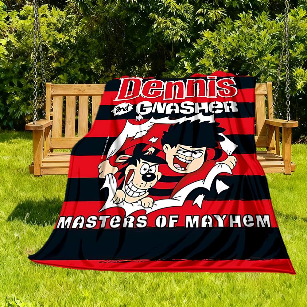

1pc Dennis Gnasher Outdoor Blanket Lightweight Flannel, Soft & Warm, All-Season Use for Sofa, Outdoor, Camping, Living Room, Office018 130x150cm