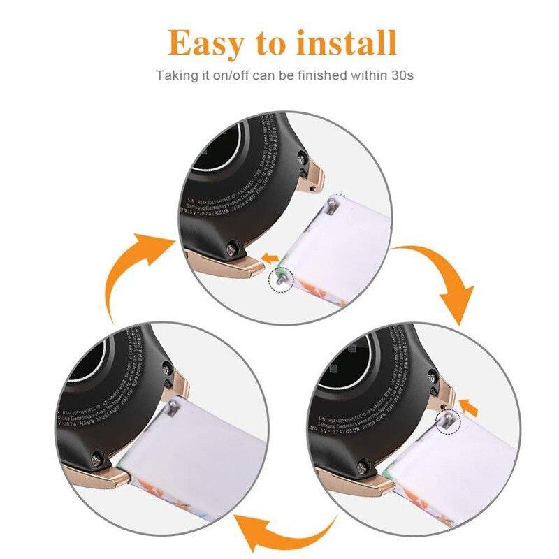 20mm 22mm Silicone Strap For Samsung Galaxy Watch Gear S3 Active 2 Graffiti Style Strap For Garmin Watch Moto 360 HuaMi Amazfit Bip Huawei Watch Band
