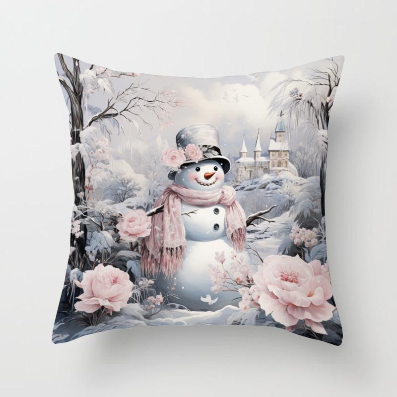 New Christmas Snowman Series Pillow Case Home Living Room Sofa Bedroom Cushion Pillow Case
