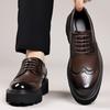Fashion Lace-Up Outdoor Male Shoes 2025 New Mens Brogue Casual Shoes Leather Men Business Shoes Fashion Thick Bottom Man Oxford Footwear