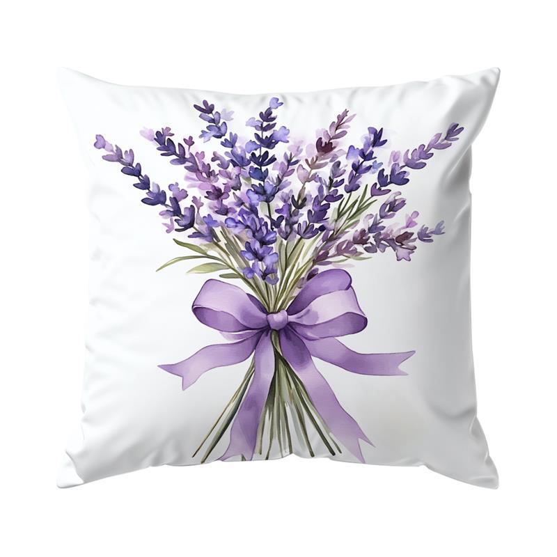 Home Decor Lavender & Home Sweet Decorative Pillows Pattern Cushion Cover Suitable for Sofa Bedroom Car Pillow Cover