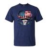 Proud To Serve Heart Flag Troop Silhouette Warship Jet Fighter Graphic Print Unisex Cotton T Shirt Patriot Military Casual Tops