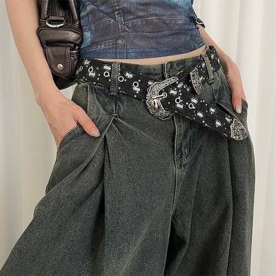 Koreanischer Stil Retro Jeansgürtel Damen Persönlichkeit Y2K Vintage Ins Stil Mit Jeansgürtel Dekoration Gürtel Bekleidungszubehör