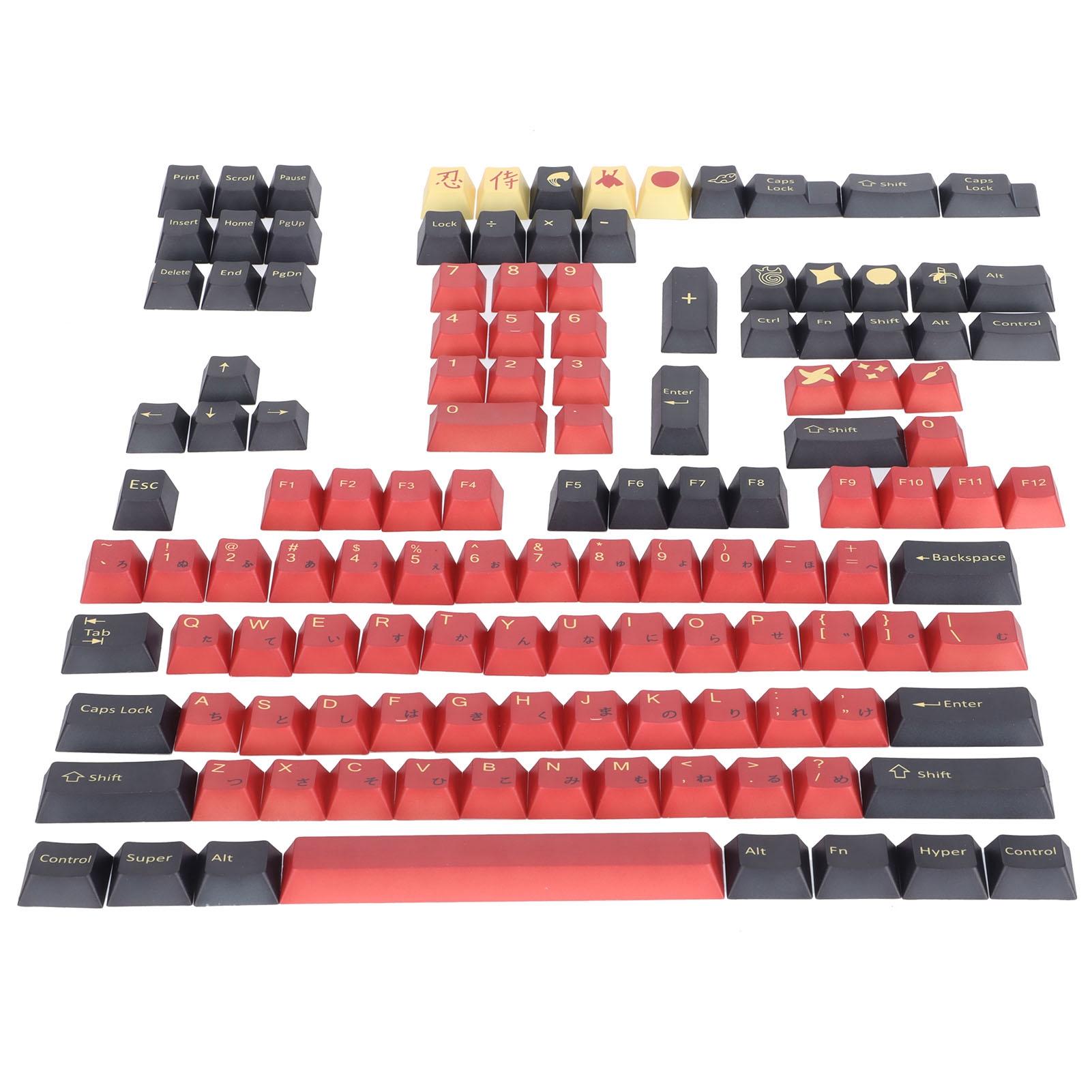 

Колпачки клавиш PBT 128 клавиш в японском стиле с элементами анимации для универсальной игровой клавиатуры для ПК
