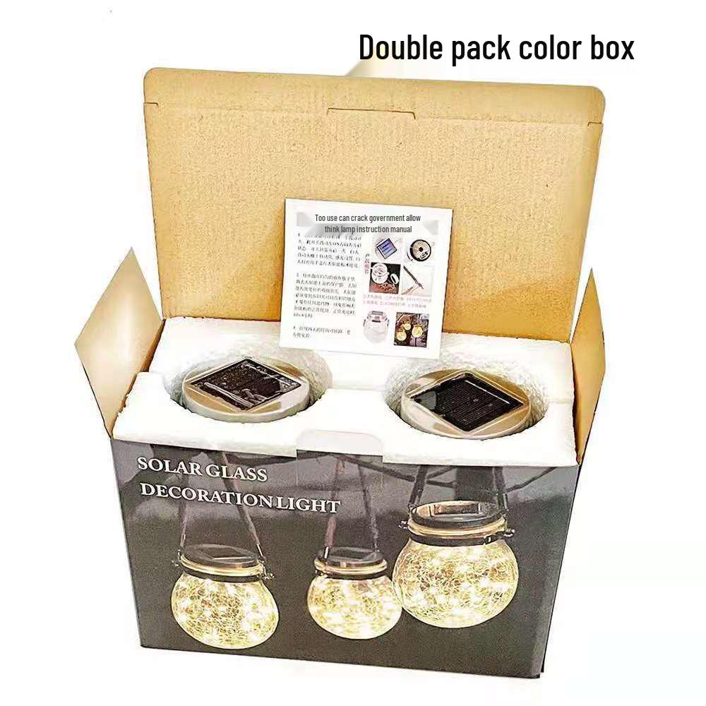 Solar Glass Mason Jar Hanging Light: Outdoor Decorative Garden Light for Christmas and Creative Wishing Decor.