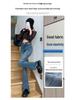 Women's High-Waisted Flared Jeans, Autumn/Winter 2026, Slimming Raw Hem Wide-Leg Design