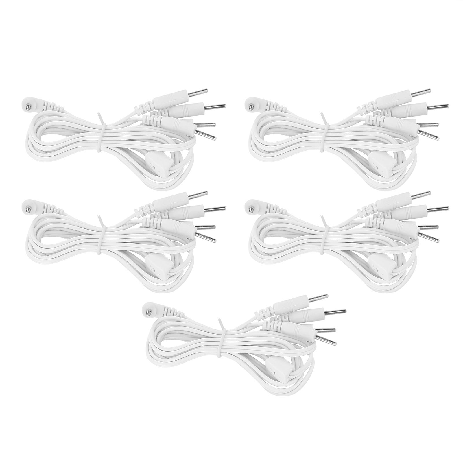 

5 шт. пакет DC 2,5 мм 1,2 м 4-в-1 Электродные провода кабеля штыревого типа для TENS-аппарата, физиотерапия