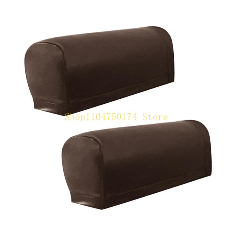2pcs Elastic Furniture Arm Covers With 4 Slip Proof Pad Waterproofie For Sofa Chair Decoration Top Sale