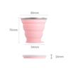 180ml Portable Silicone Retractable Folding Cup With Lid Telescopic Collapsible Drinking Cup Outdoor Travel Camping Water Cup