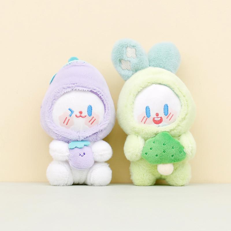 Potato Charming Bunny Plush Keychain Short Fur Soft Keyring Cute Ornament Bag