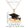 Graduation Cap Necklace Academic Pendant Minimalist Alloy Jewelry Student Keepsake Gift Commemorative Accessory
