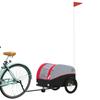VidaXL Bicycle Trailer Black and Red 30 Kg Iron 94139