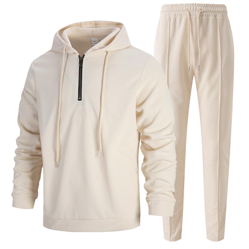 Men's Sweatshirt Suit Men's Solid Color Casual Sports Suit Sweatshirt Suit