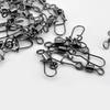 40 Pcs Stainless Steel Fishing Connector Pin Bearing Rolling Swivel Snap In Box Fishing Tackle Accessories For Lure Hook