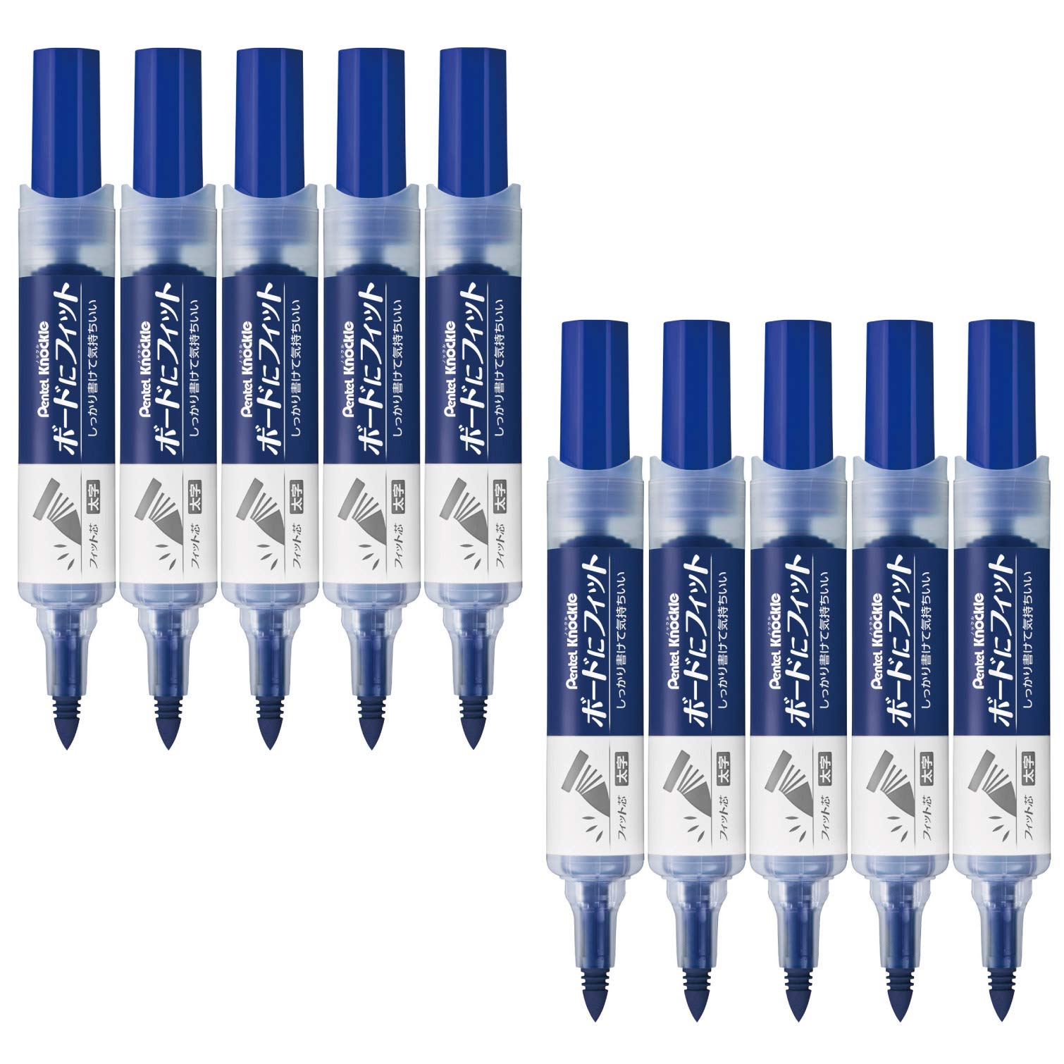 

Pentel Whiteboard Fits the Fit 10 Marker, Board, Tip, Thick, Blue, pcs, EMWL5BF-C