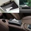 Mirhua Car Tissue Case Hanging Car Sun Visor Tissue Case PU Leather Hanging Car Accessories (Black)
