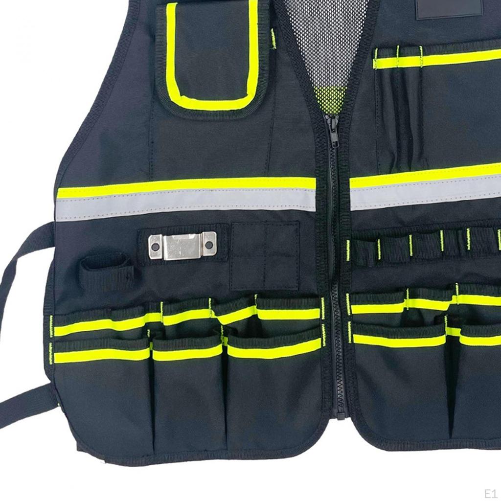 Electrician Tool Vest Pouch Organizer Lightweight Fitments Heavy Duty Storage Bag Holder Multi