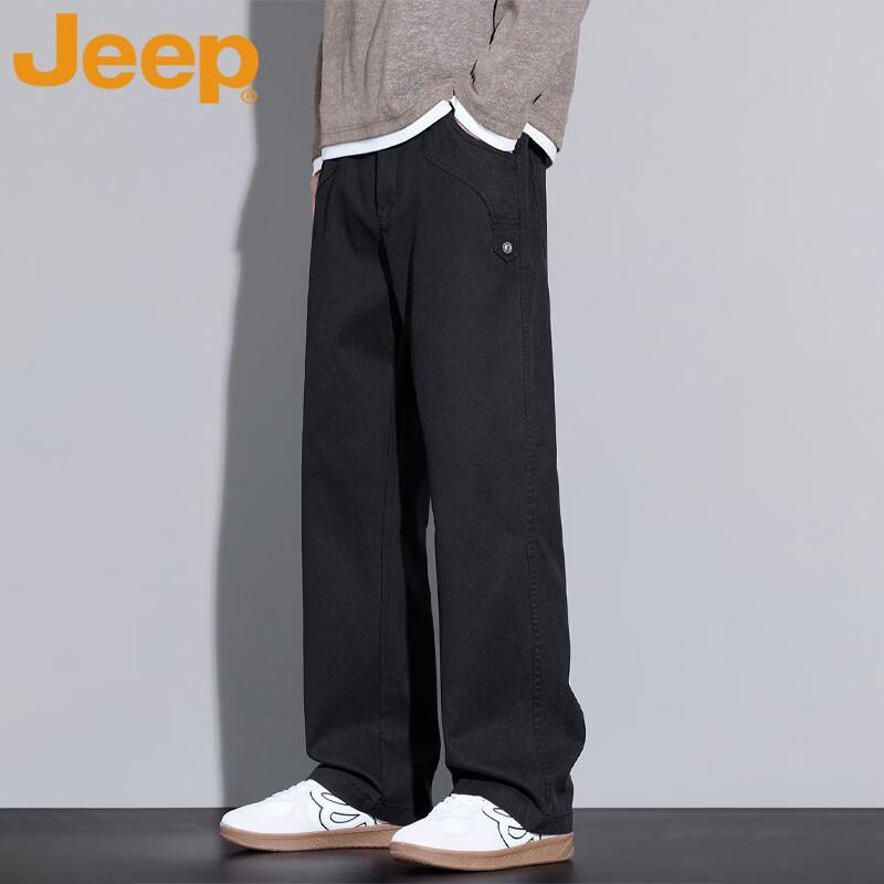 JEEP Men s Summer Casual Loose Straight-Leg Trousers L