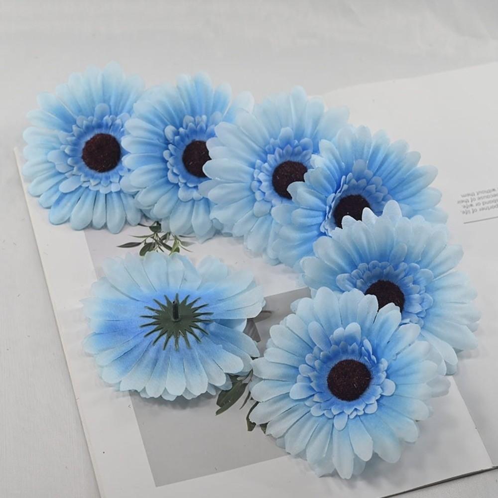 7pcs New Silk Artificial Sunflowers Gerbera DIY 3D Sunflower Flower 10cm Flower Arranging Simulated Flower Photography
