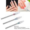 3pcs Ceramic Nail Drill Bit Set Gel Removal Nail Polishing Grinding Bit Accessory for Electric Nail Drill