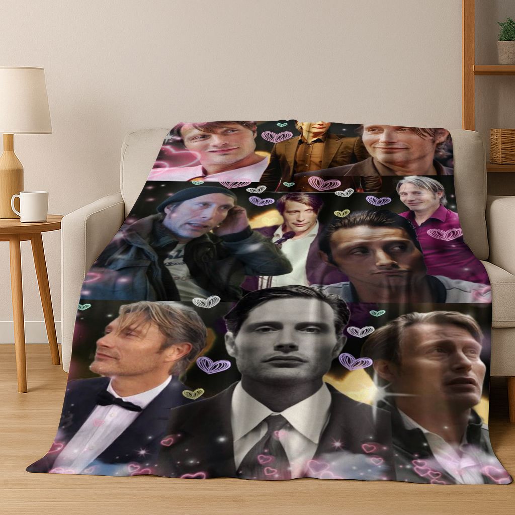 26 stiliaus Mads Mikkelsen Seksualus vyras Meno flanelės pledas, Jaukus minkštas pledas namams, miegamajam, lovai, sofai, iškylai, dangalas, dovana vaikams