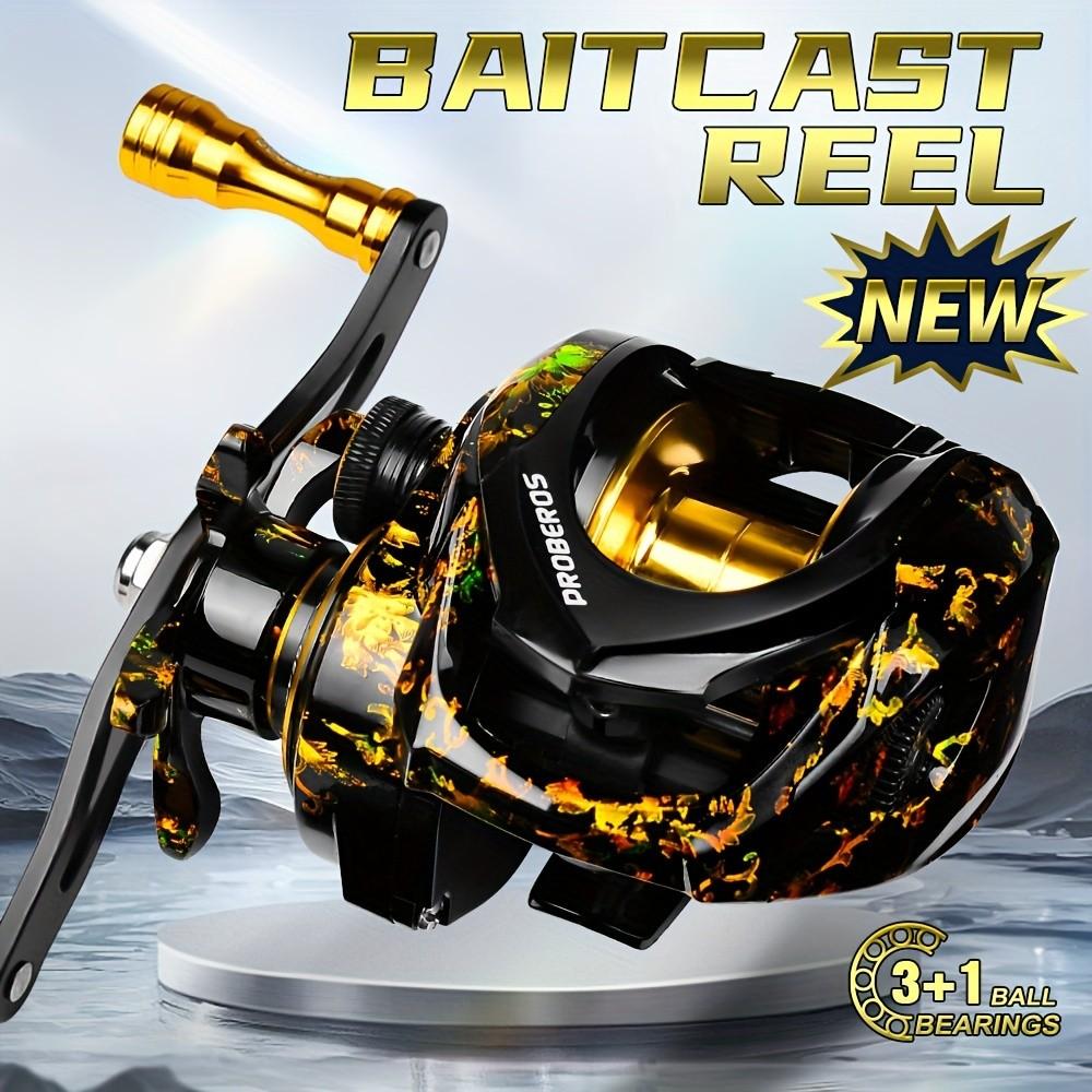 High-Speed Baitcast Reel, 7.2:1 Gear Ratio, Aluminum Metal Spool, 17.64LB Max Drag, Magnetic Brake System, Ergonomic Handle for Precision Control
