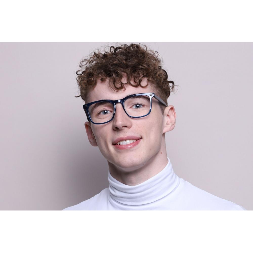 Full Rim Square Frosted Blue Smartbuy Collection Cest Cp112d Fashion Unisex Eyeglasses