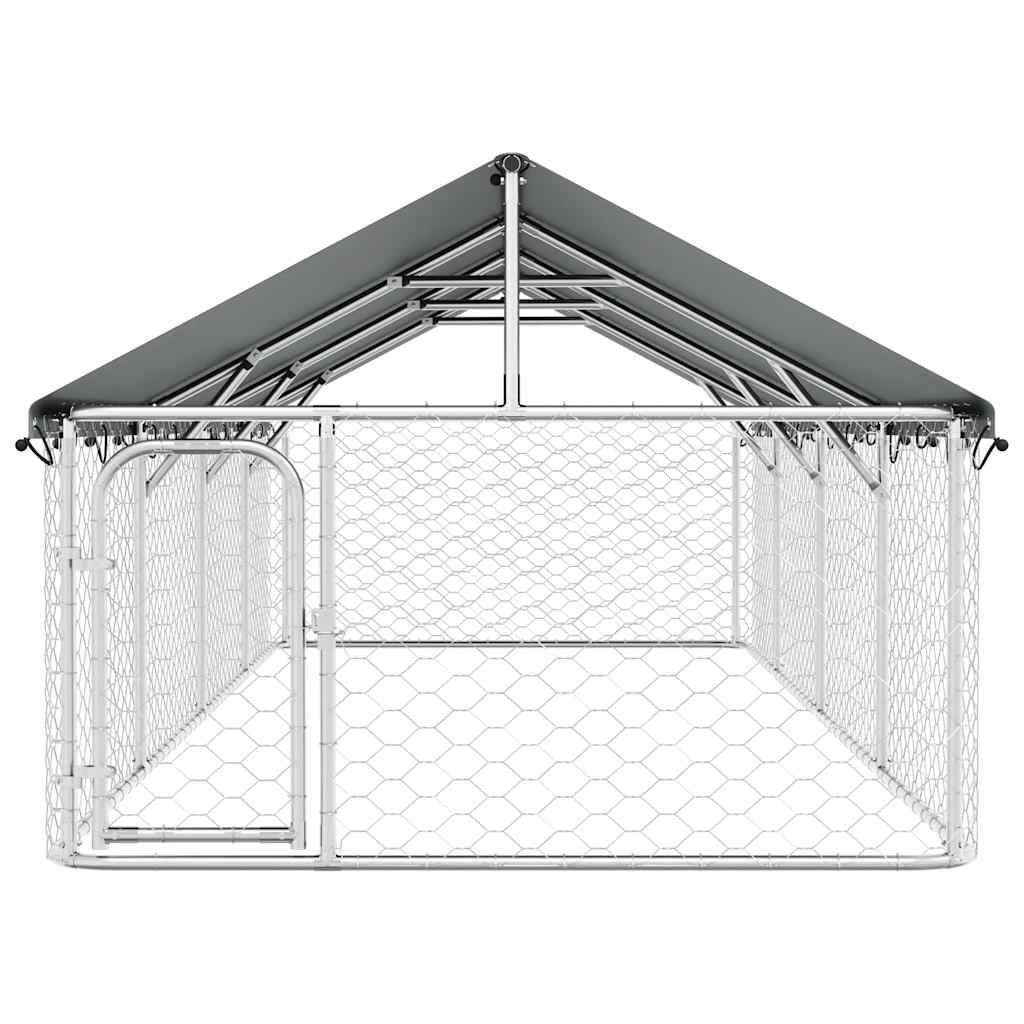Vidaxl Gabbia per Cani con Tetto, 400 X 200 X 150 Cm